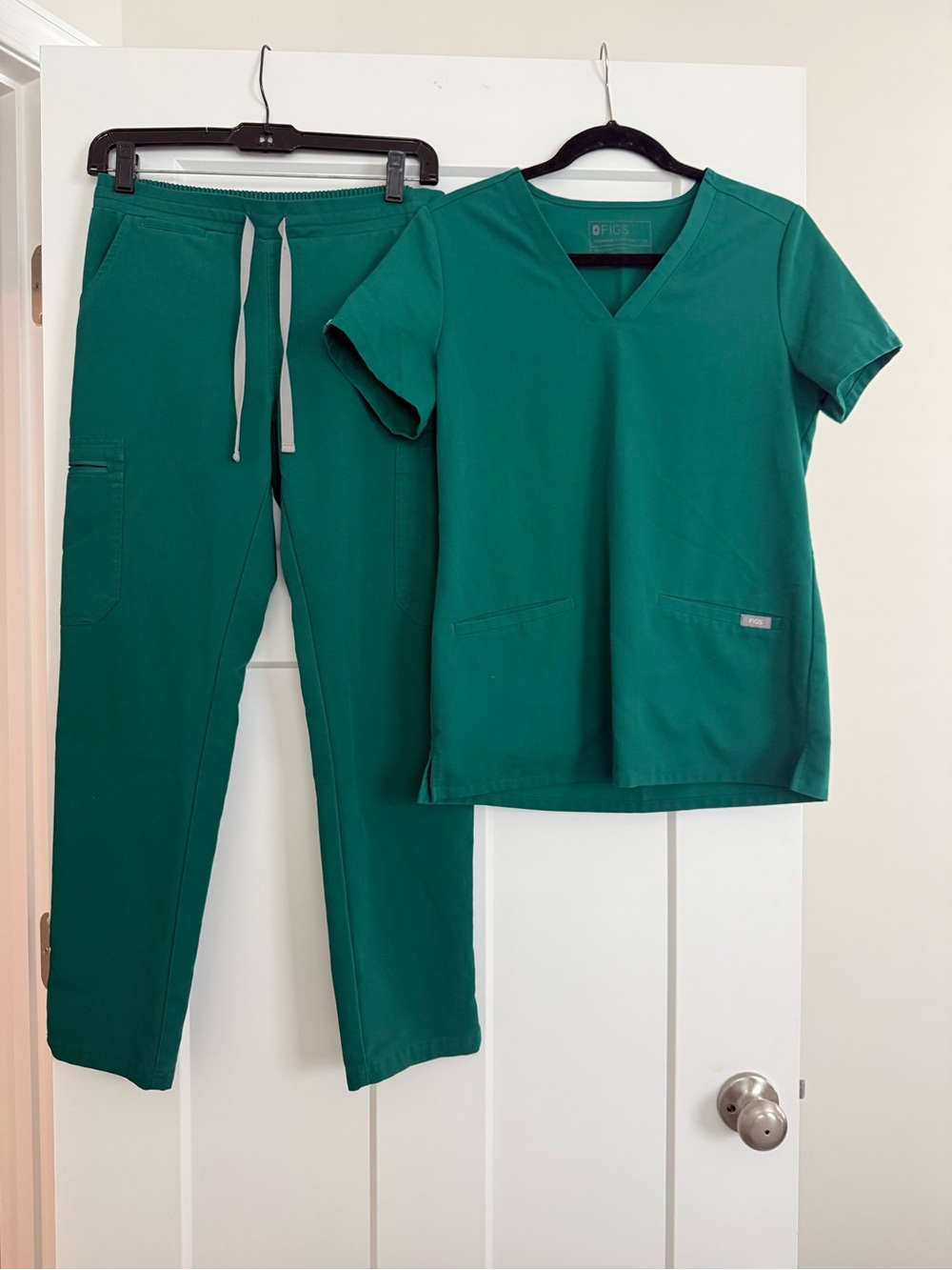 Figs Forest Green Scrub Set - XS